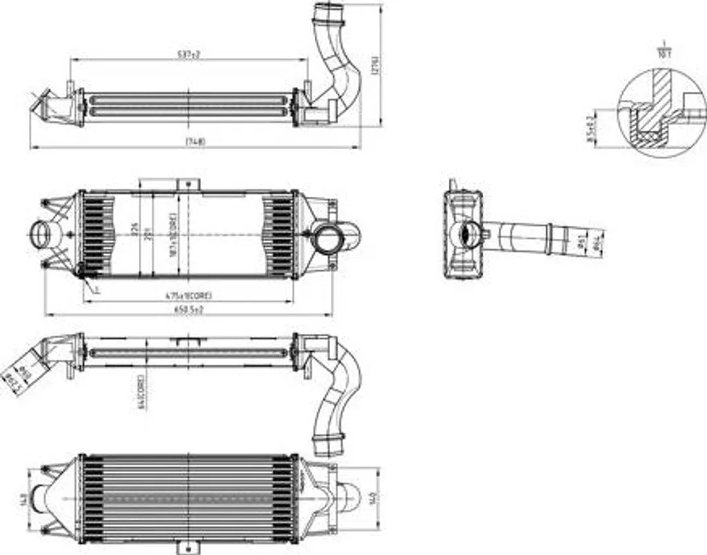 Refroidisseur turbo haute performance HART 619 305 compatible Daily OE