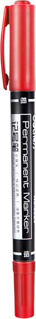 Marker mit Doppelspitze, tragbar, 0,5/1 mm, Marker für das Büro-Rot