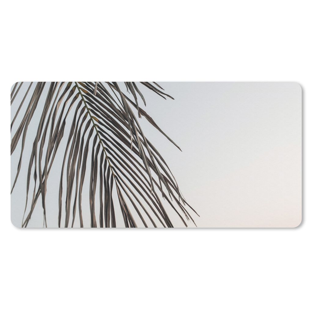 MuchoWow Schreibtischunterlage Palme - Blatt - Grün 80x40 cm - XXL Mauspad - Gaming Mauspad