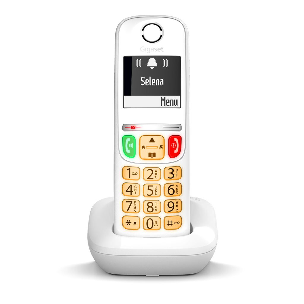 Gigaset E270 Schnurloses DECT-Telefon weiß mit Freisprecheinrichtung und Anrufer-ID