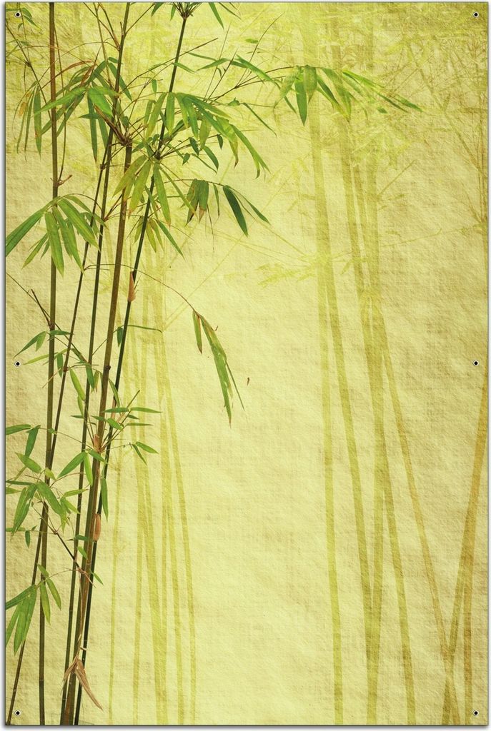 Wallario Outdoor-Poster für Garten oder Balkon, Motiv Antiker Bambus, in ca. 61 x 91,50 cm