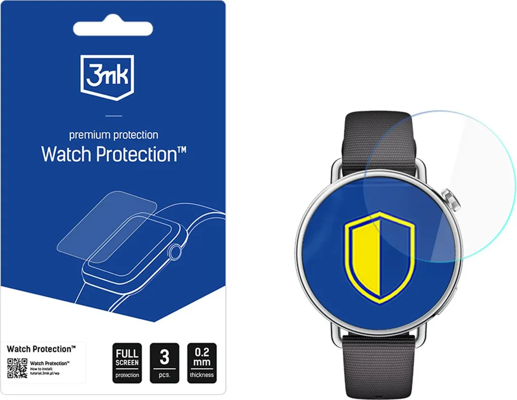 Vetro ibrido per Xiaomi Watch S4 41mm, protezione orologio 3mk, 3 pezzi