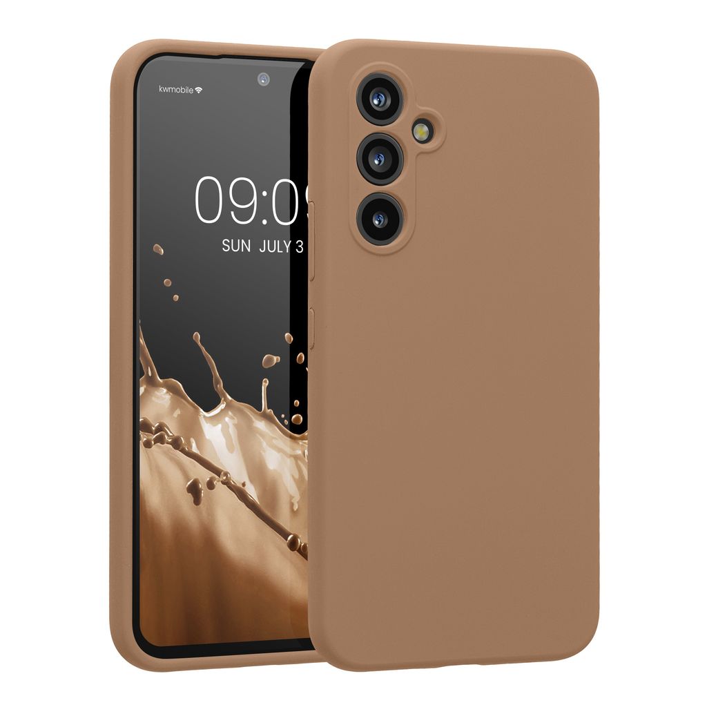 kwmobile Hülle kompatibel mit Samsung Galaxy A54 5G Hülle - A54 Case gummiert - Silikon Handyhülle - Schutzhülle Cappuccino