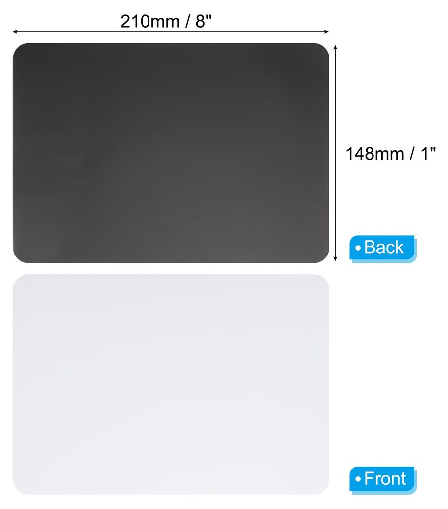 Magnetische Whiteboard-Kontaktpapier, 10 Stš¹ck 8" x 6" Flexible selbstklebende Whiteboard-Folie A5 Runde Ecke fš¹r Kš¹hlschrank Bš¹ro, Wei?