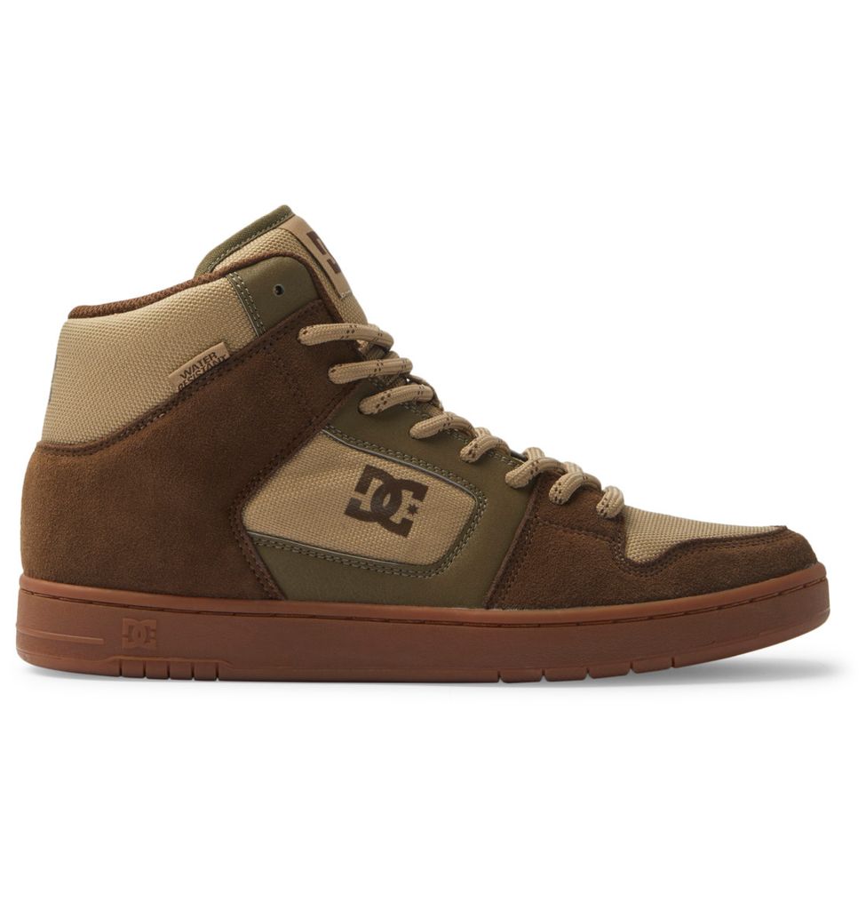 DC Shoes Manteca 4 Hi WR Herren Wasserdichtes Wildleder Leder Masche Turnschuhe Braun – undefined / Braun