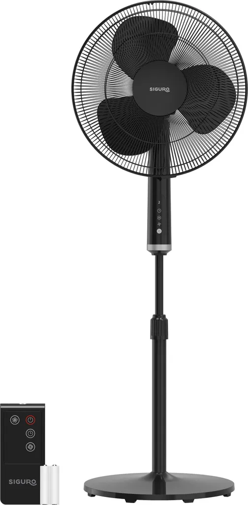 Ventilateur oscillant de bureau Siguro FN-K351B avec 3 vitesses de souffle