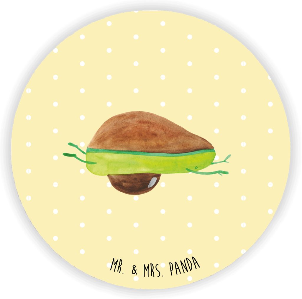 Mr. & Mrs. Panda magnet Avocado Yoga - Gelb Pastell - Geschenk, für kühlschrank, Humor, pinwand, whiteboardmagnet, pinnwand, Bauch, Hilfe, Kühls...