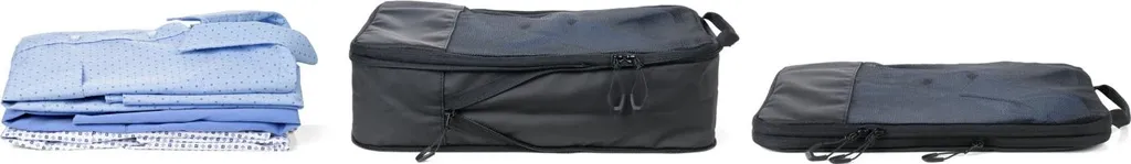 TROIKA BBL56/BK Set de 3 Sacs de Compression Noirs Packing Cubes Pro - 5