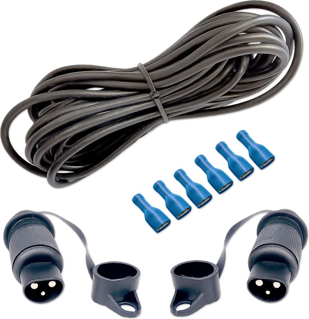Kabel Set | 3-adrig | FLRY-Y | 3x1,5mm² | 12V | Stecker zu Stecker | 10 Meter