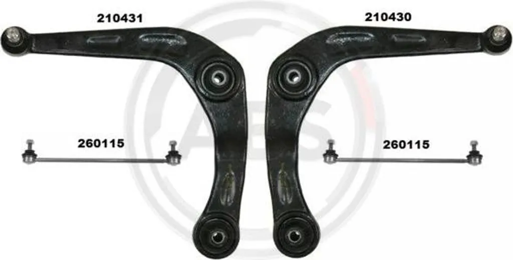 Kit réparation bras suspension 206 élimine claquement OE 3520G8