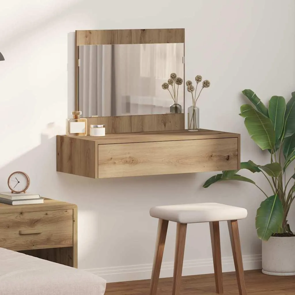 Toletta Marrone 83x40x70 cm con Cassetti in Legno Composito Design