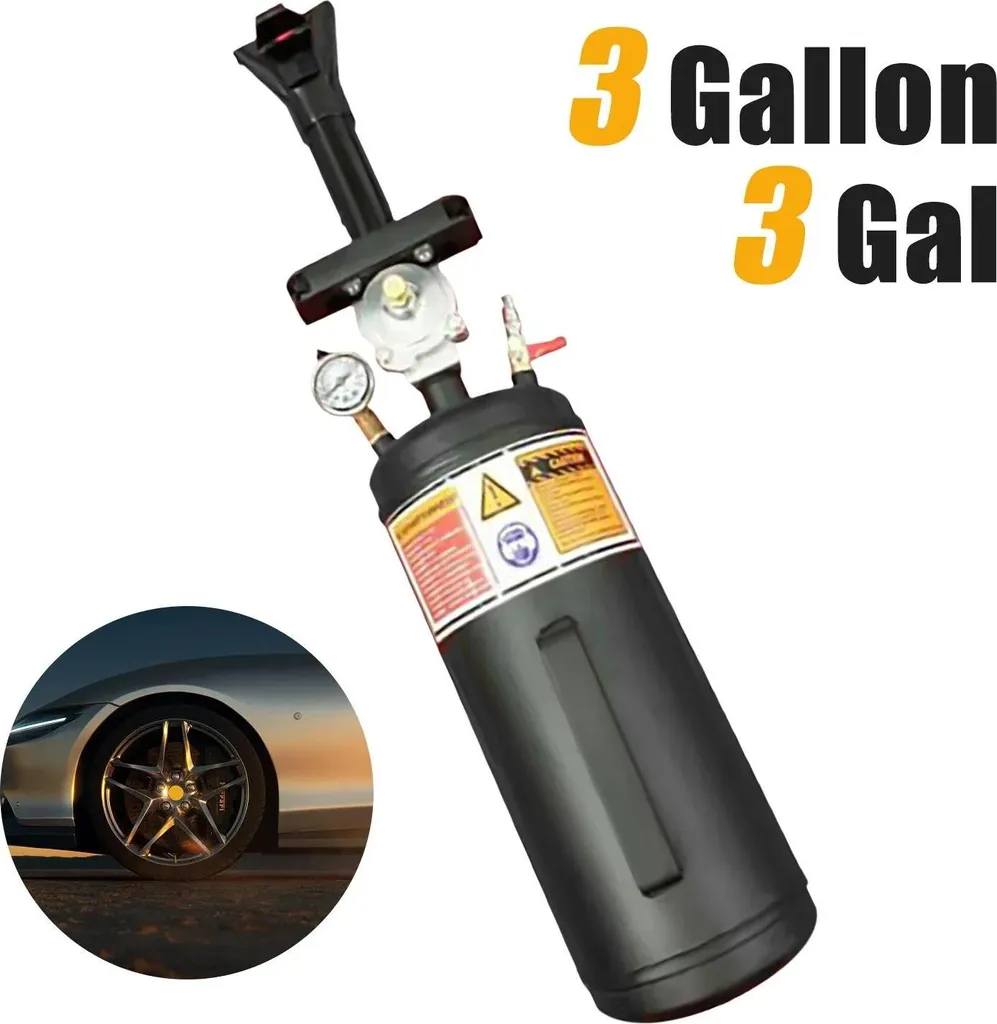 Gonfleur de pneus noir avec valve de sécurité et construction robuste - 2