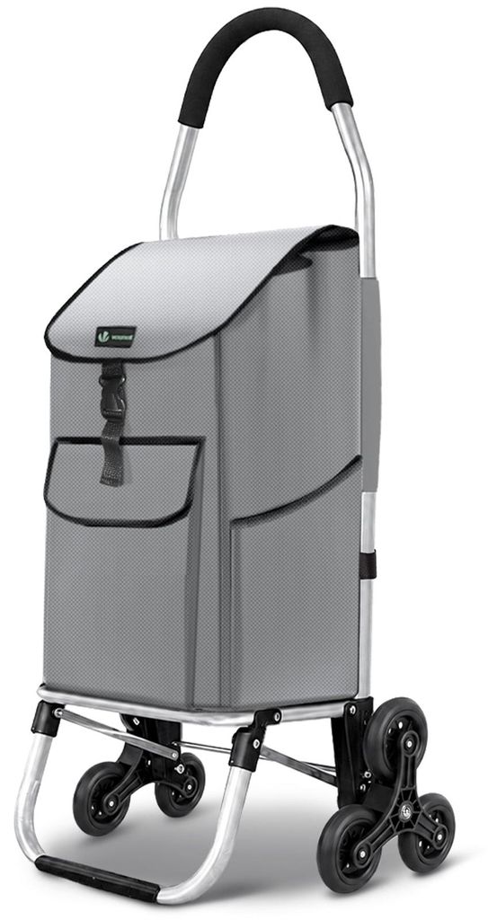 VOUNOT® Aluminium boodschappenwagen met trappenhulp, Productafbeelding 