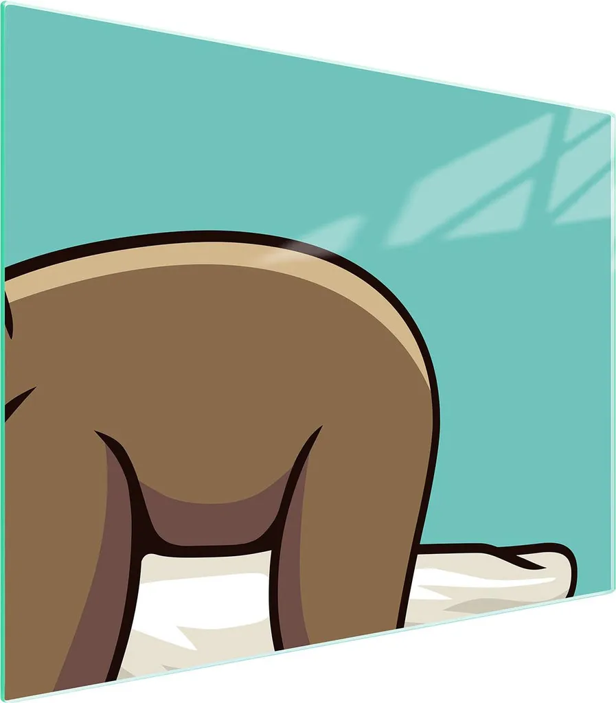 Tagliere in vetro 52x40 bradipo