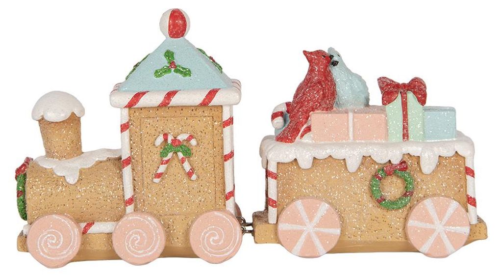 Figurka świąteczna Clayre & Eef, pociąg, 23x5x12 cm, kolor Zdjęcie produktu 