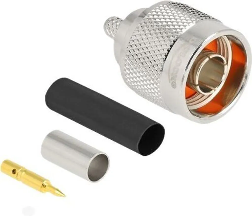 Delock Connettore N Maschio per LMR 200 con Termorestringente - Qualità RF
