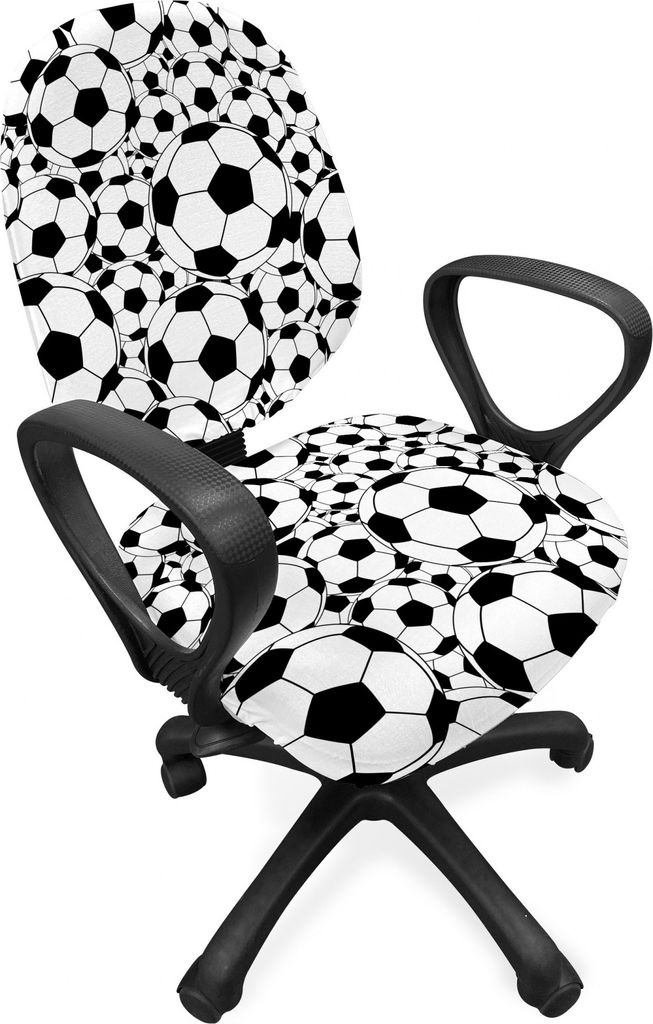 ABAKUHAUS Fußball Bürostuhl Schonbezug, Monochrome Balls Produktbild 