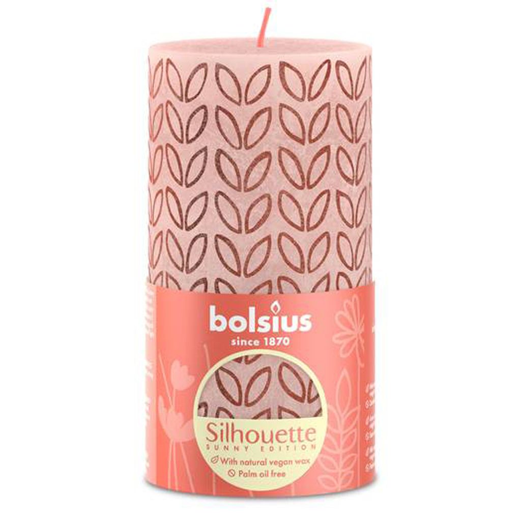 Bolsius Rustik Kerze Nebliges Rosa +