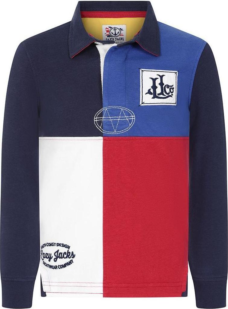 Lazy Jacks - Rugby-Shirt für Jungen LJ293 (128) (Rot)