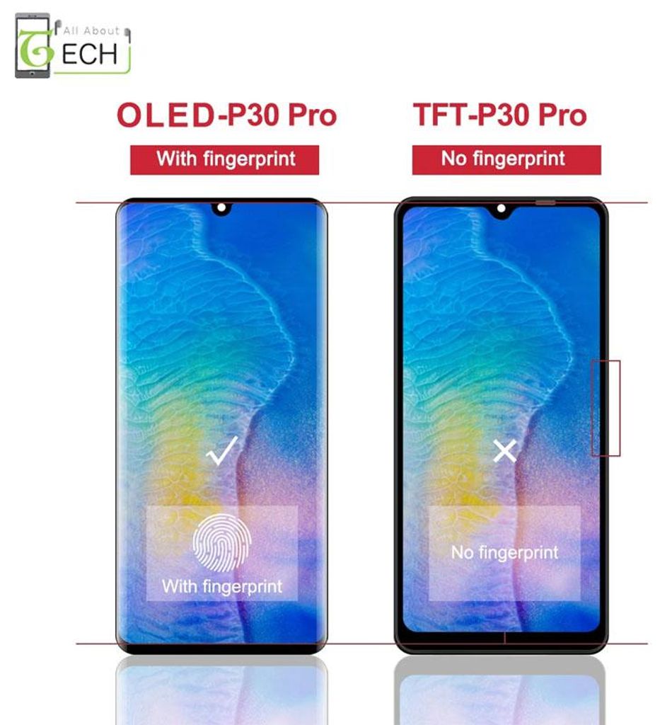 Für Huawei P30 Pro LCD Display (TFT) mit Rahmen Touch Produktbild 