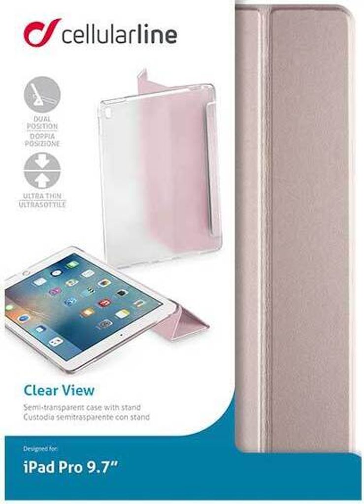 Cellularline Clear View - iPad Pro 9.7, Folio, Apple, iPad Pro 9.7, 24,6 cm (9.7")