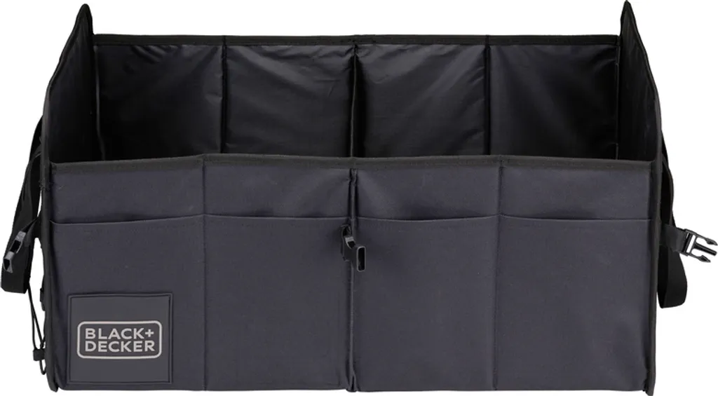 Boîte de rangement coffre noire robuste, imperméable et pliable - 60 cm