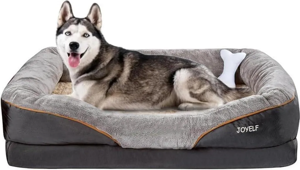 Lit orthopédique pour chien XXL avec mousse à mémoire de forme et housse lavable