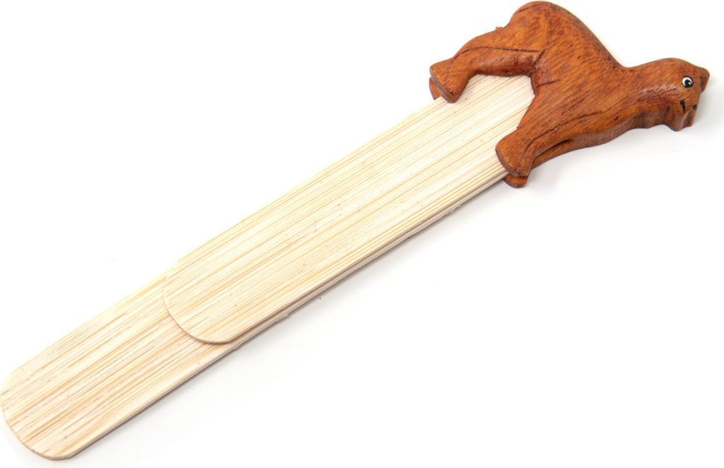 Holz-Lesezeichen - Alpaka braun - 12 cm