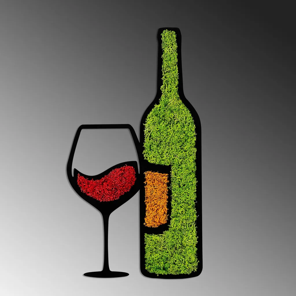 Wallity Moss Drink Accessoire Mural Vert Clair en MDF 54 x 29 cm - 5