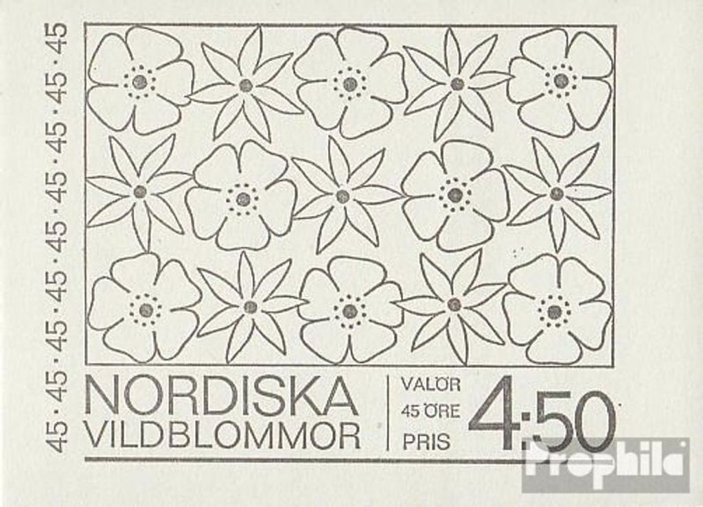 Briefmarken Schweden 1967 Mi MH18 (kompl.Ausg.) postfrisch Blumen