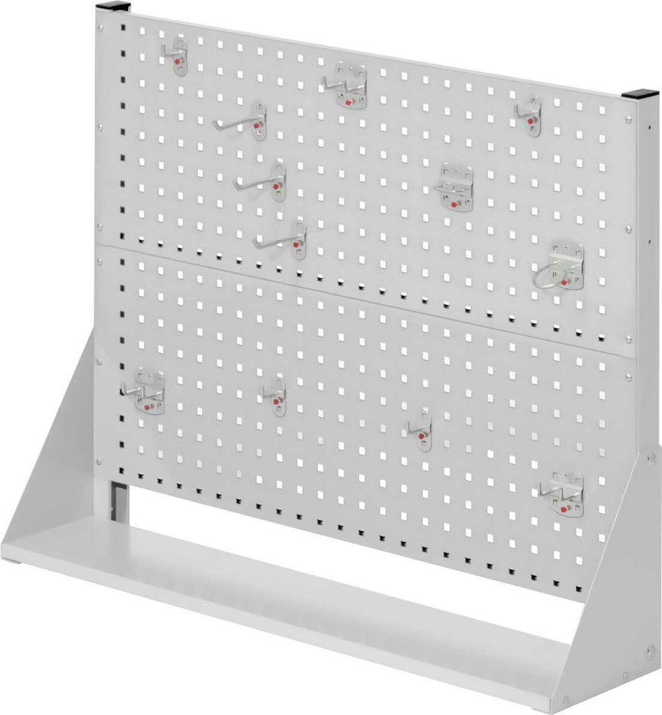 Kappes RasterPlan Stellwände einseitig Größe #2 - 2x Lochplatten 1x Werkzeughaltersortiment 10-teilig Lichtgrau RAL 7035