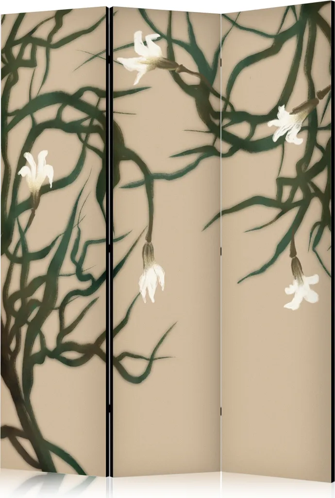 Paravent décoratif XXL 135x172 cm b-A-10440-z-a Cloison Feuilles vertes