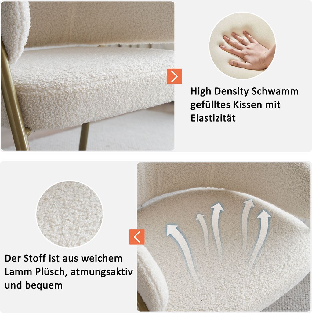 Flieks Polsterstuhl 6er Set, Wohnzimmerstuhl mit Produktbild 6
