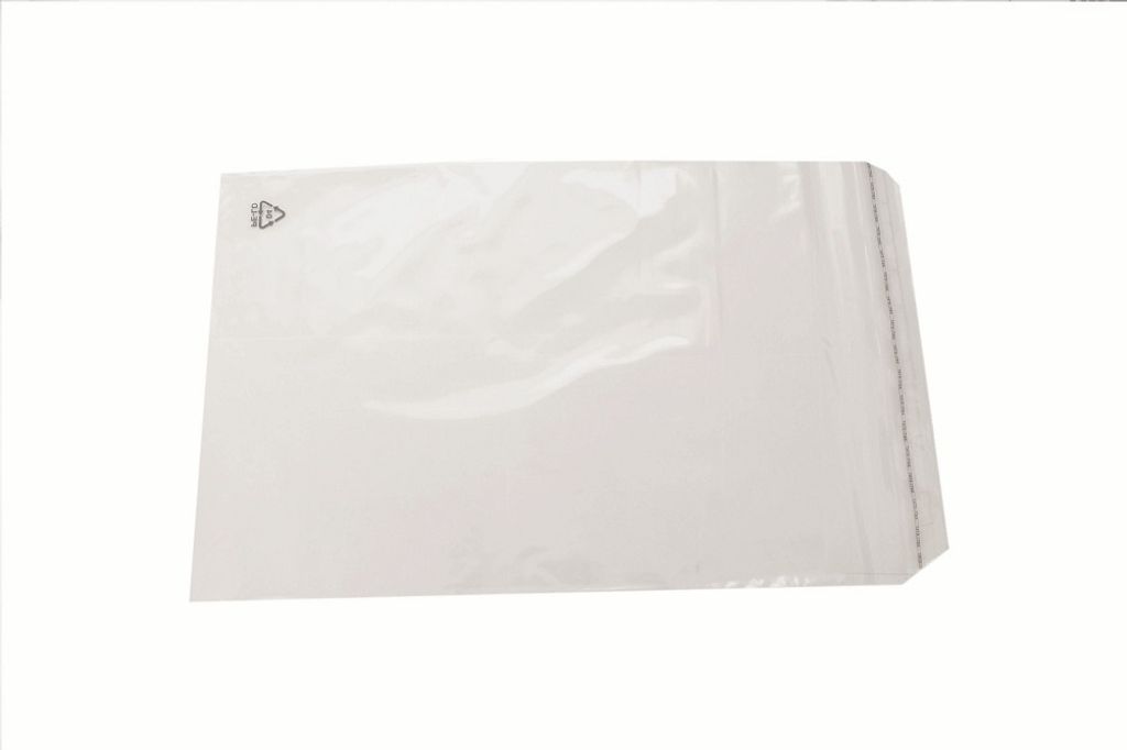 Adhäsionsverschlussbeutel LDPE, 165 x 220 + 40 x 0,05 mm, 50 mμ, 500 Stück