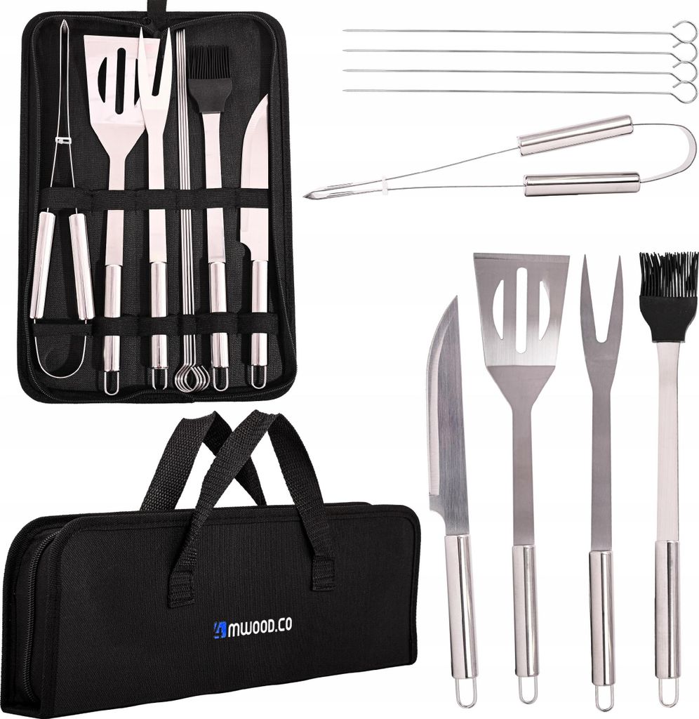 Accessori Barbecue Set Di Posate 9In1 +Etui Bbq Acciaio Immagine del prodotto 