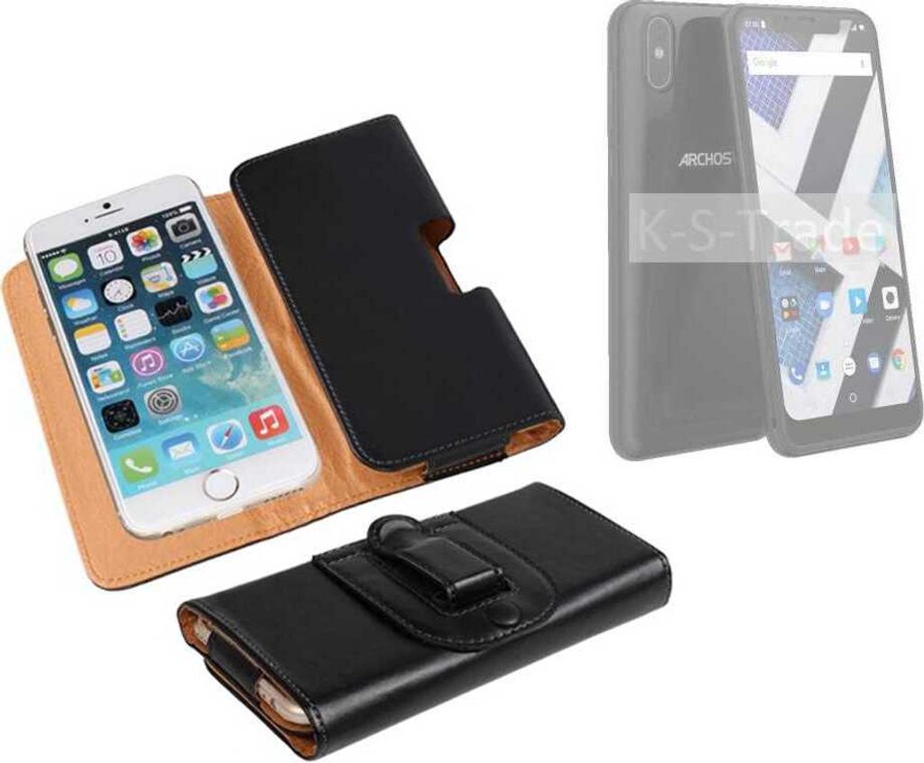 K-S-Trade Schützhülle Handyhülle kompatibel mit Archos Core 62S Holster Gürtel Tasche Schutzhülle Handy-Tasche Smartphone Case Seitentasche