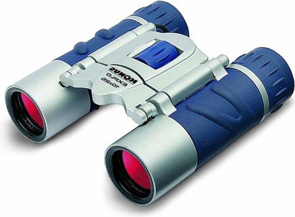 Zweifach 10x25 Rubin Silber Blau Mittelgrau Fernglas
