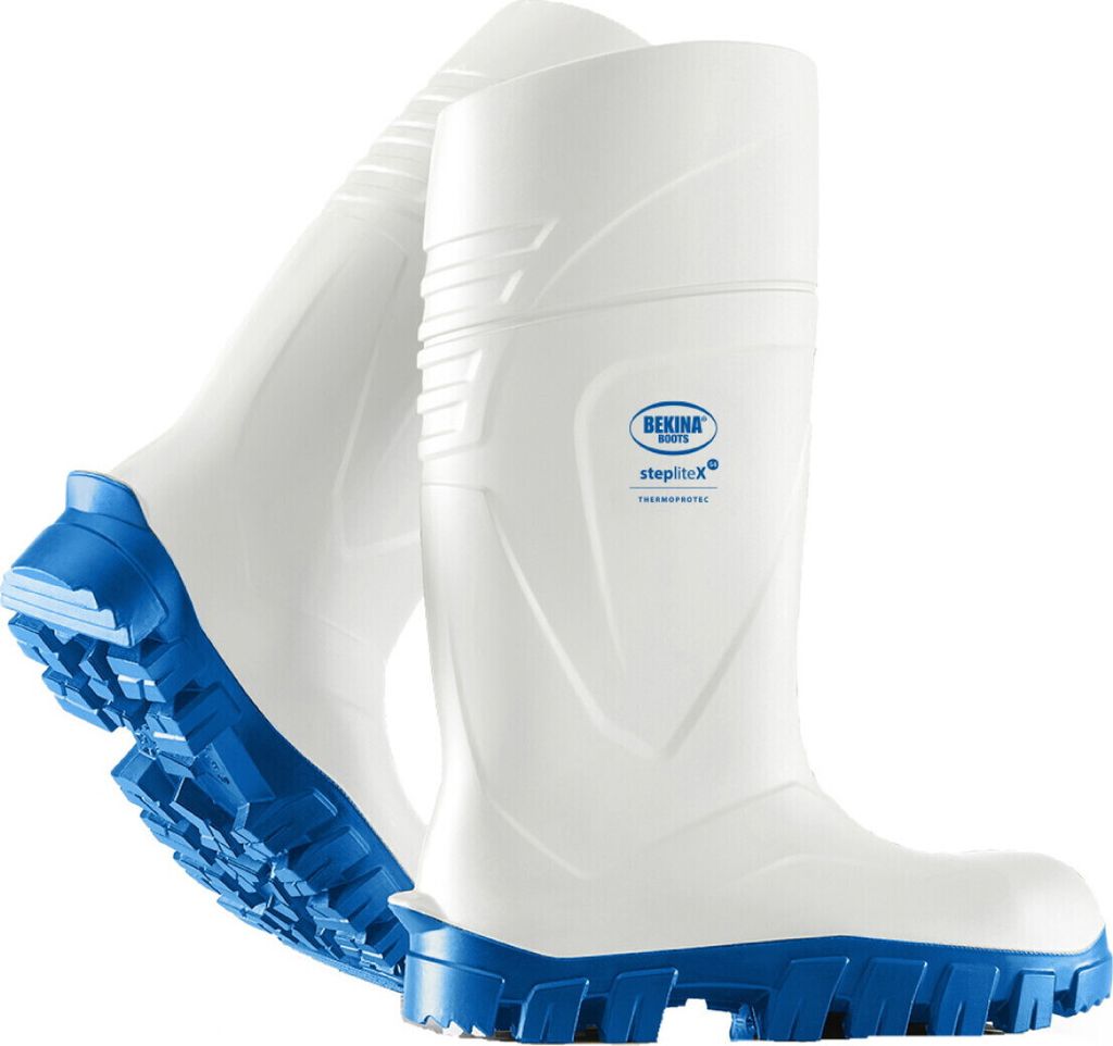 Bekina: Steplite X Thermoprotec S4 weiß, Blau Z, Größe 41 (Verpackt pro 1 Paar)