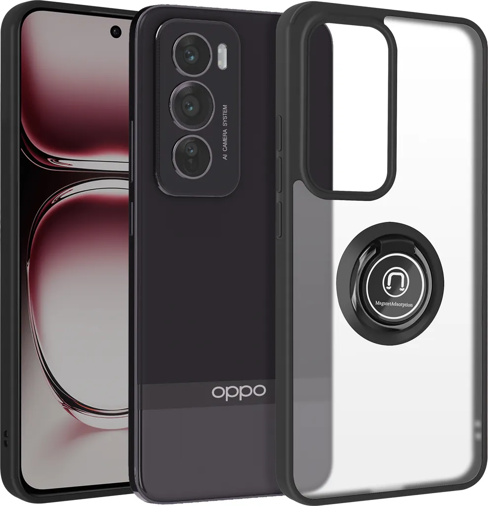Case for Oppo Reno 2Z 2F, Ring Kickstand Hybrid 2 in 1 [PC & Silicone