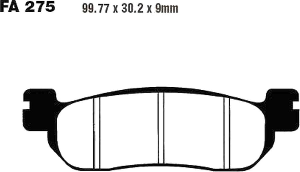 Bremsbeläge Hinterrad für Yamaha YP 250 DXA Majesty ABS Baujahr 1999 Bremsklotz von EBC - Neu