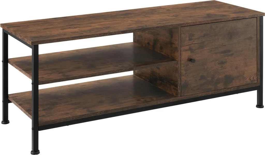 Buffet bas Durban 110 cm, petit meuble de rangement bois rustique