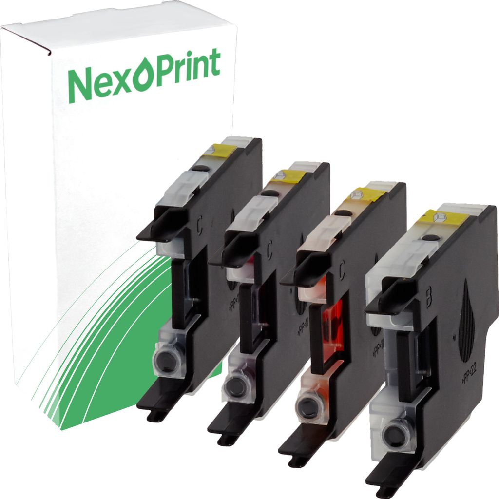 NexoPrint LC-1280XL Multipack (Schwarz + Farbe) Druckerpatronen kompatibel zu Brother DCP-J525W DCP-J725DW MFC-J430W MFC-J5910DW ca. 7390 Seiten