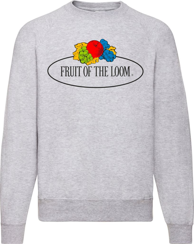 Fruit of the Loom Classic Raglan Sweat mit Vintage-Logo auf Produktbild 