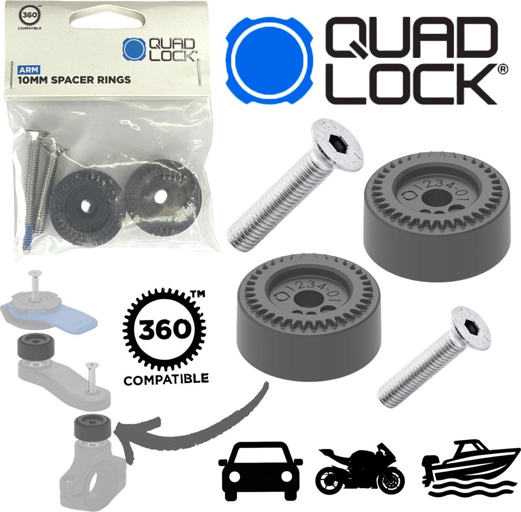 QUAD LOCK 360 Base Spacer 10mm Abstandshalter Erhöhung 2 Stück