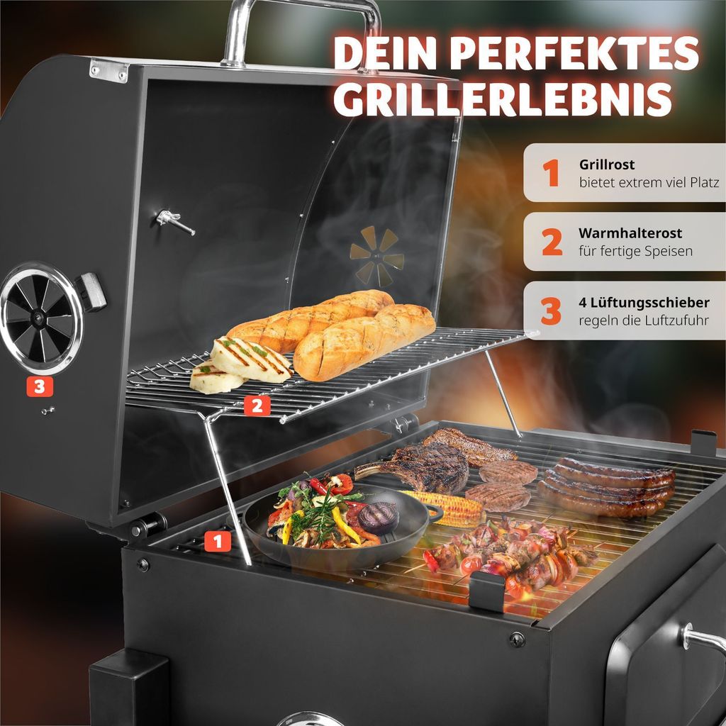 Holzkohlegrill Florian 115 x 65 x 107 cm Produktbild 3