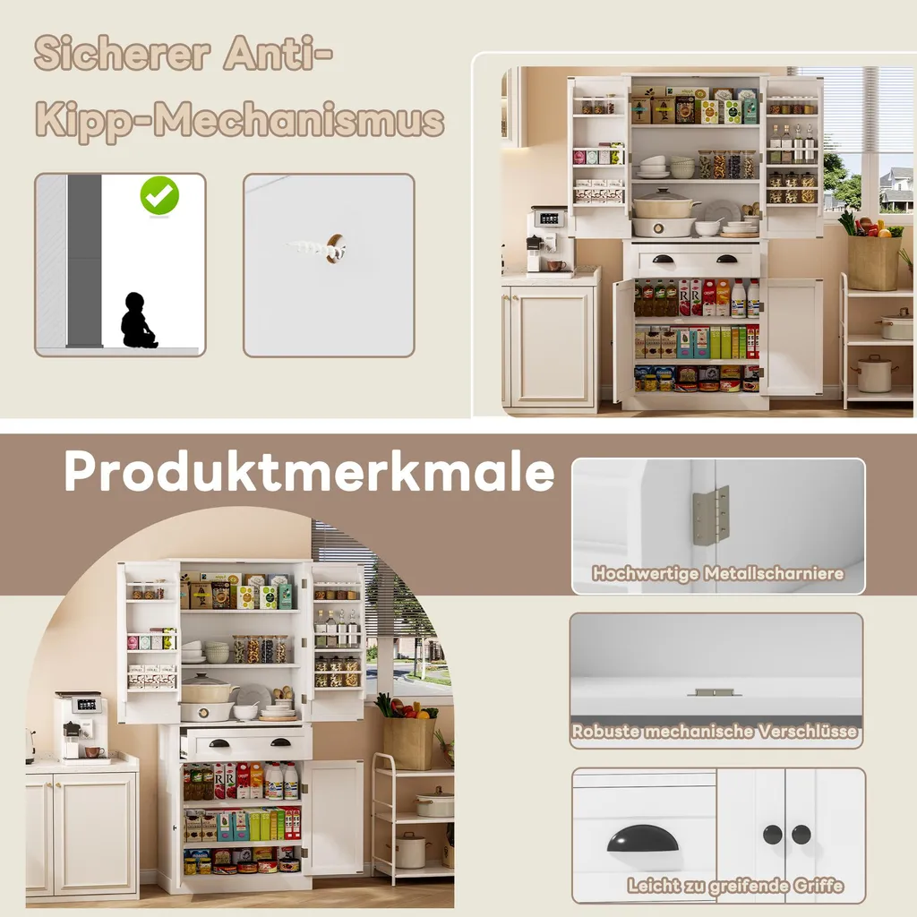 Meuble de rangement modulable blanc Sweiko avec 6 compartiments