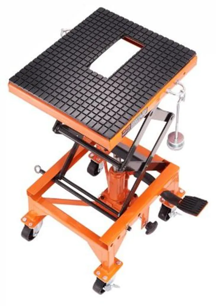 Petit élévateur motos orange 158 kg - Cric de levage robuste en acier