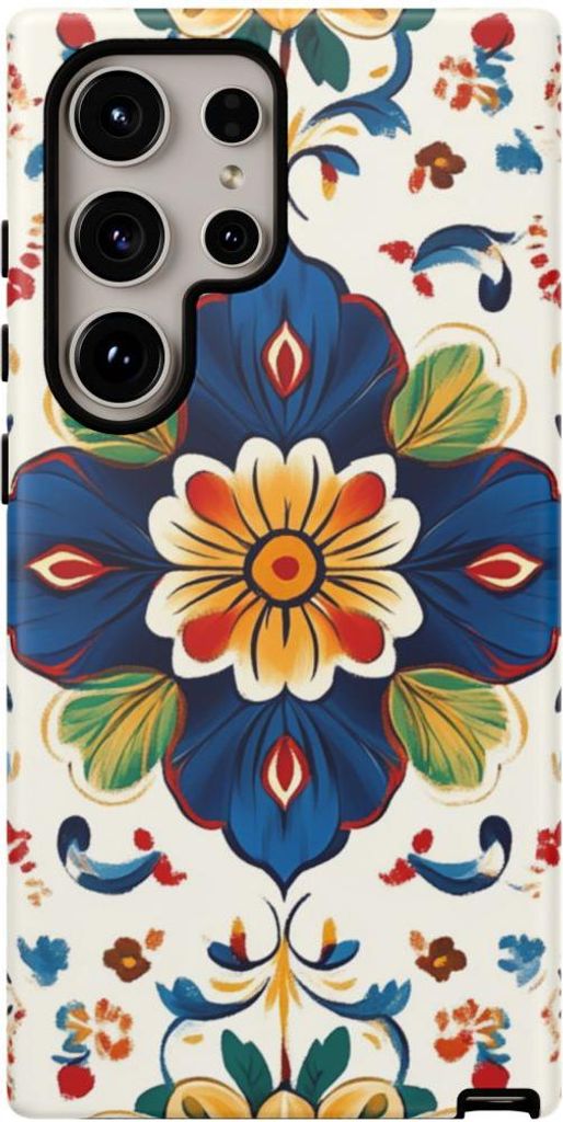 Buntes Blumenmuster – Handyhülle Kompatibel mit Samsung Galaxy S24 Ultra