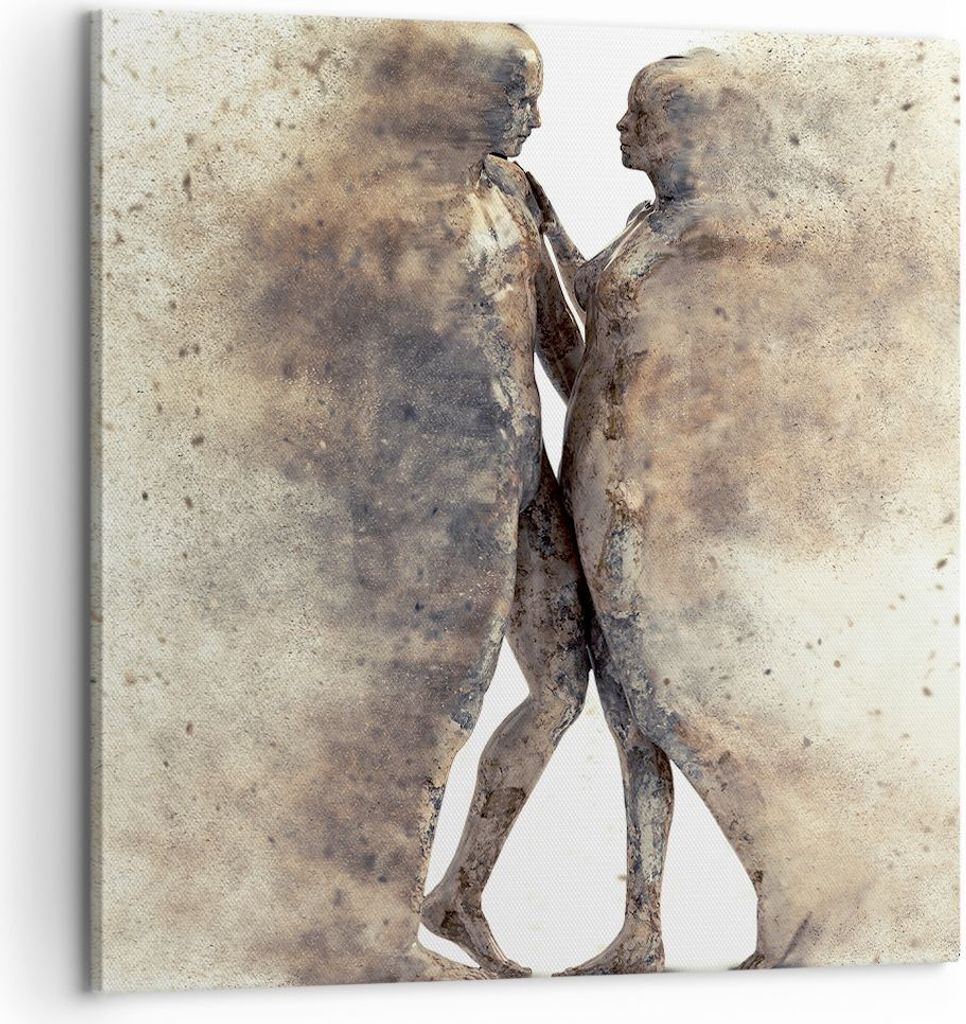 Bild auf Leinwand - Leinwandbild - Staub eine Frau ein Mann der Liebe - 60x60cm - Wand Bild - Wanddeko - Leinwanddruck - Bilder - Kunstdruck - Lein...
