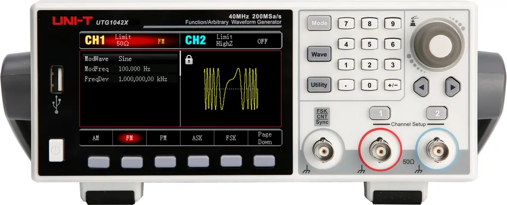 Générateur de Fonctions UNI-T UTG1042X pour Tests Labo et Éducation 40MHz
